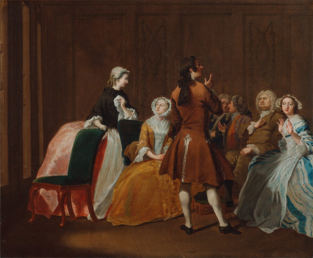 A família Harlowe, da obra "Clarissa" de Samuel Richardson de Joseph Highmore