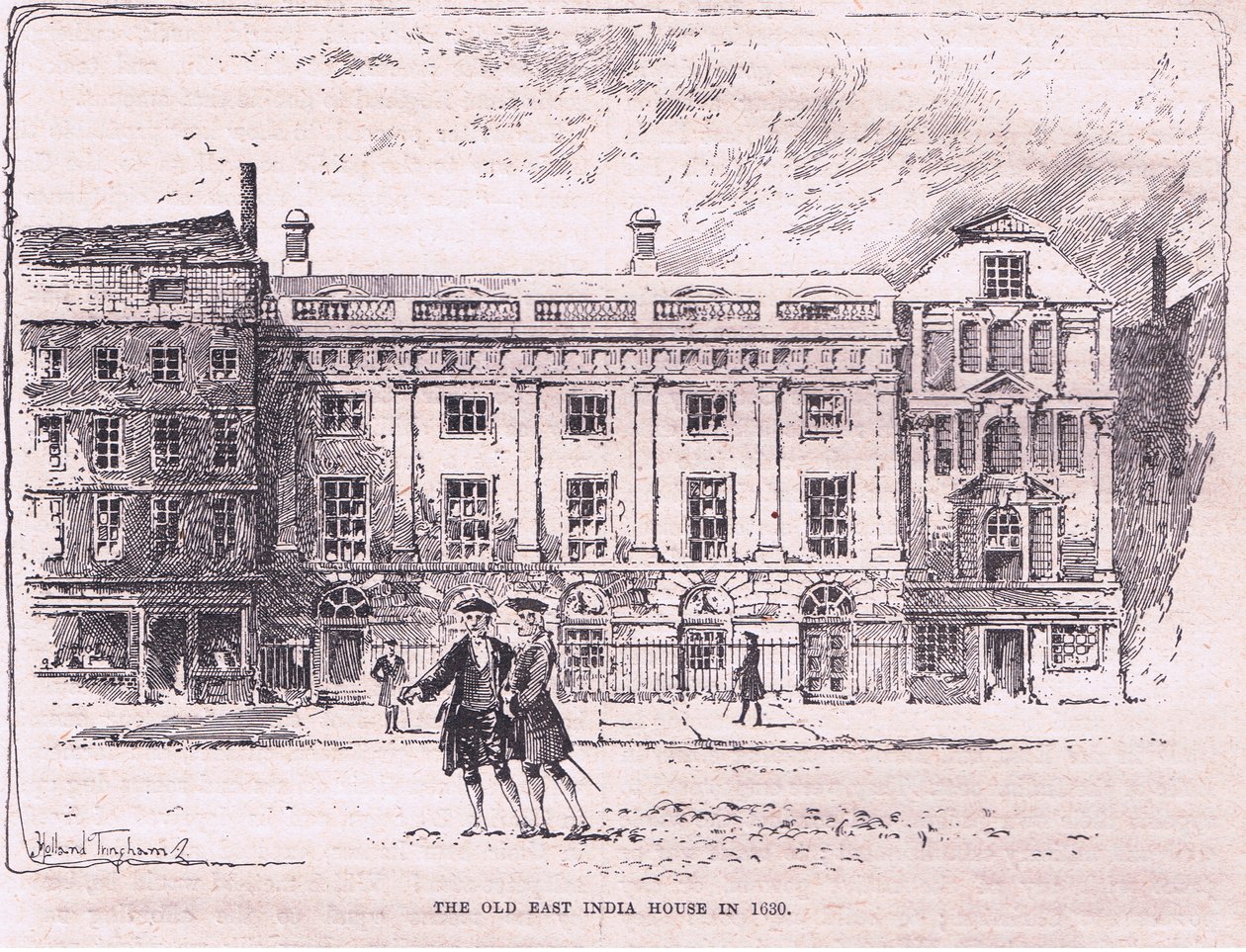 A antiga Casa da Índia Oriental AD 1630 de Joseph Holland Tringham