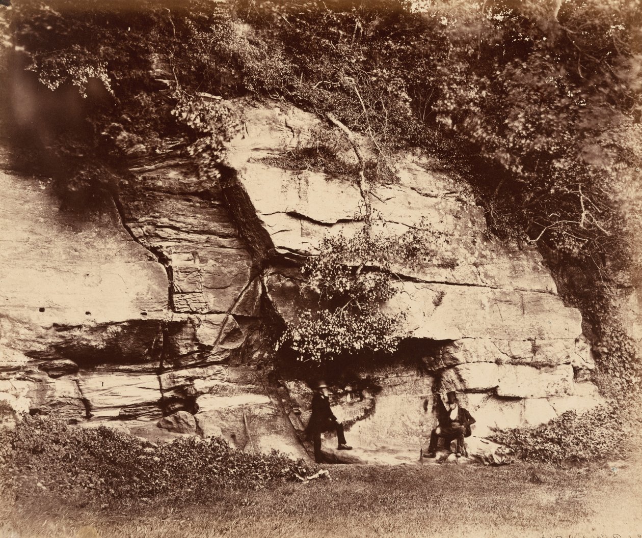 O Echo Rock, Fountains Abbey, 1856 (foto) de Joseph & Howlett Robert (1831 58) Cundall