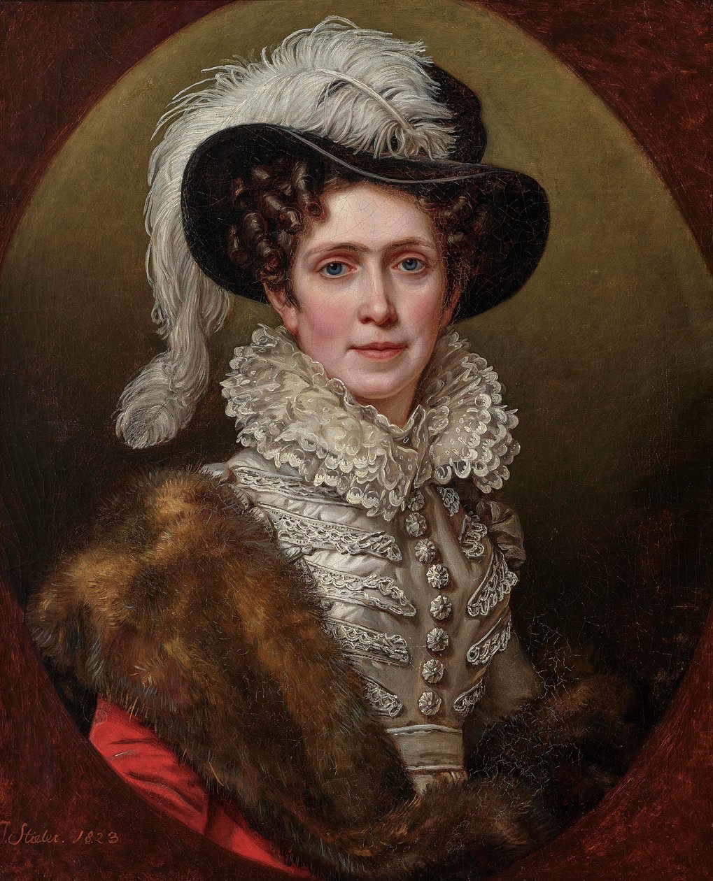 Carolina de Baden 1776-1841, Rainha da Baviera, 1823. de Joseph Carl Stieler