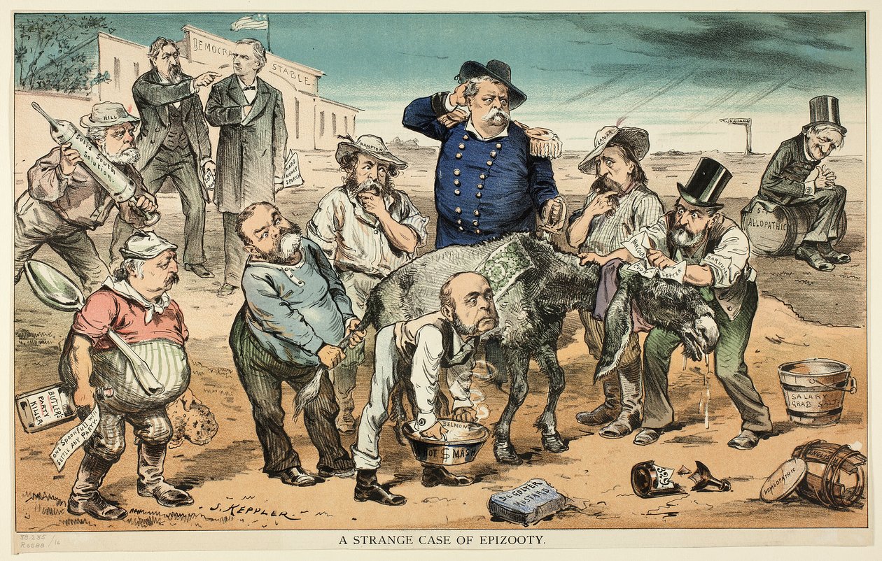 Um estranho caso de epizootia, de Puck de Joseph Keppler