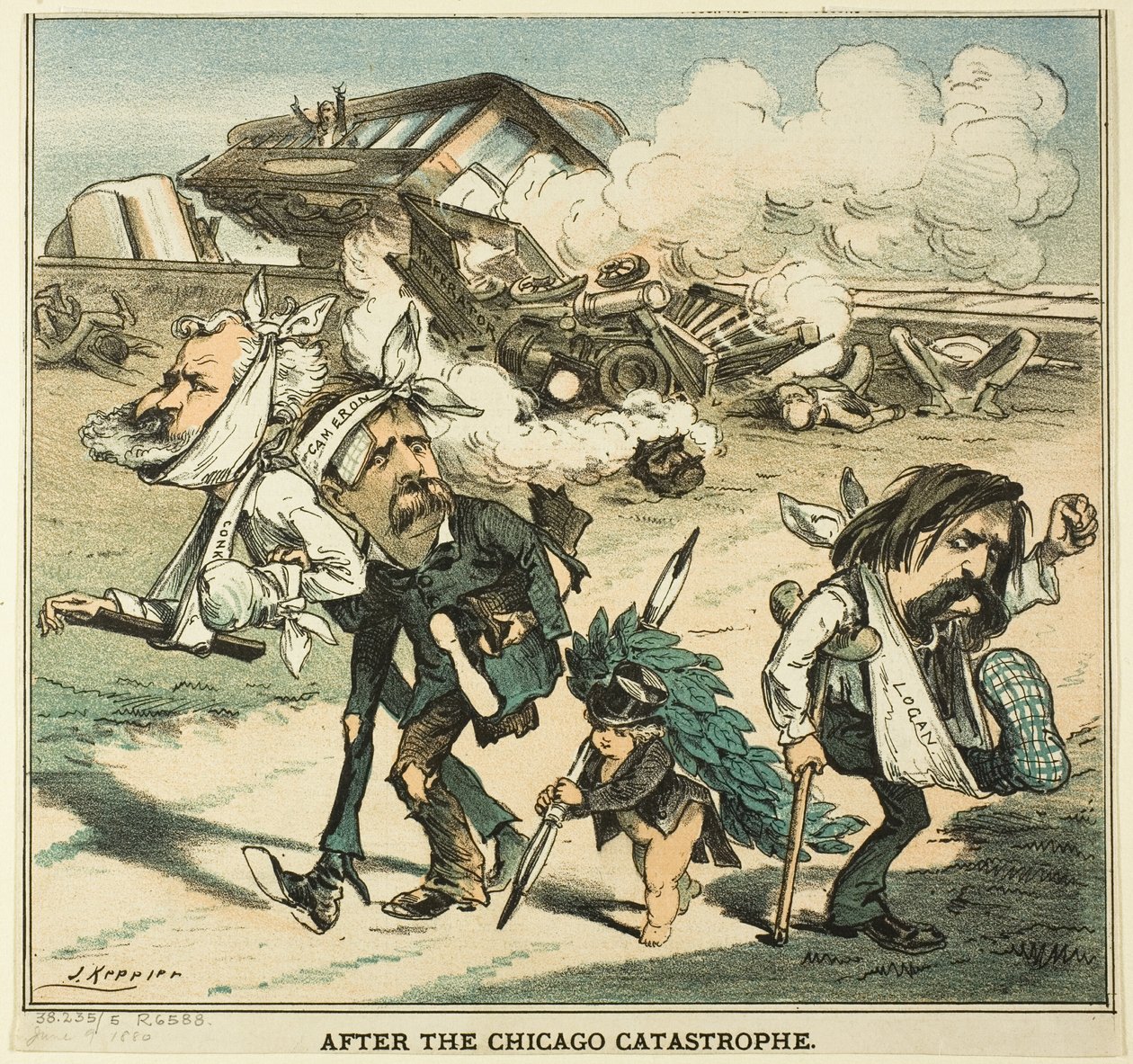 Depois da catástrofe de Chicago, do Puck de Joseph Keppler