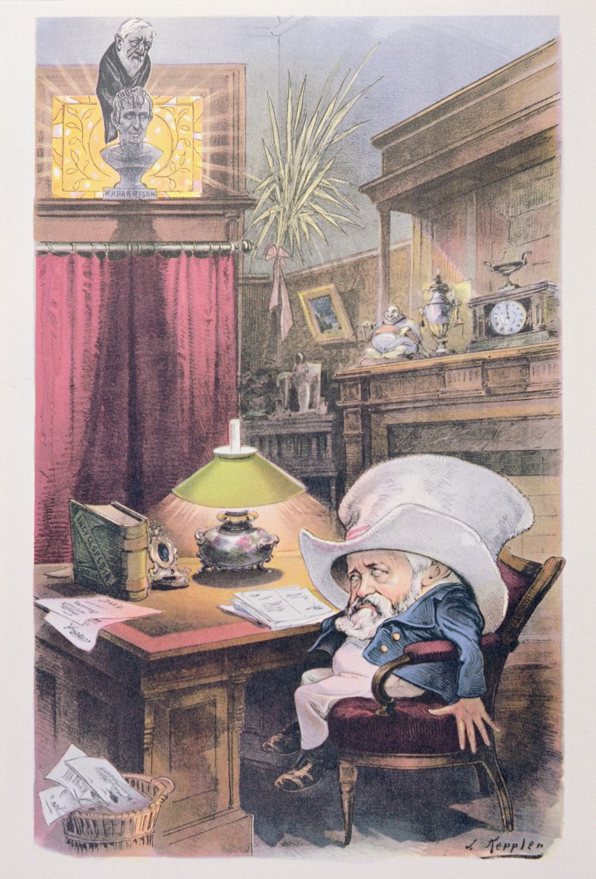 "O Corvo" (cor litho) de Joseph Keppler