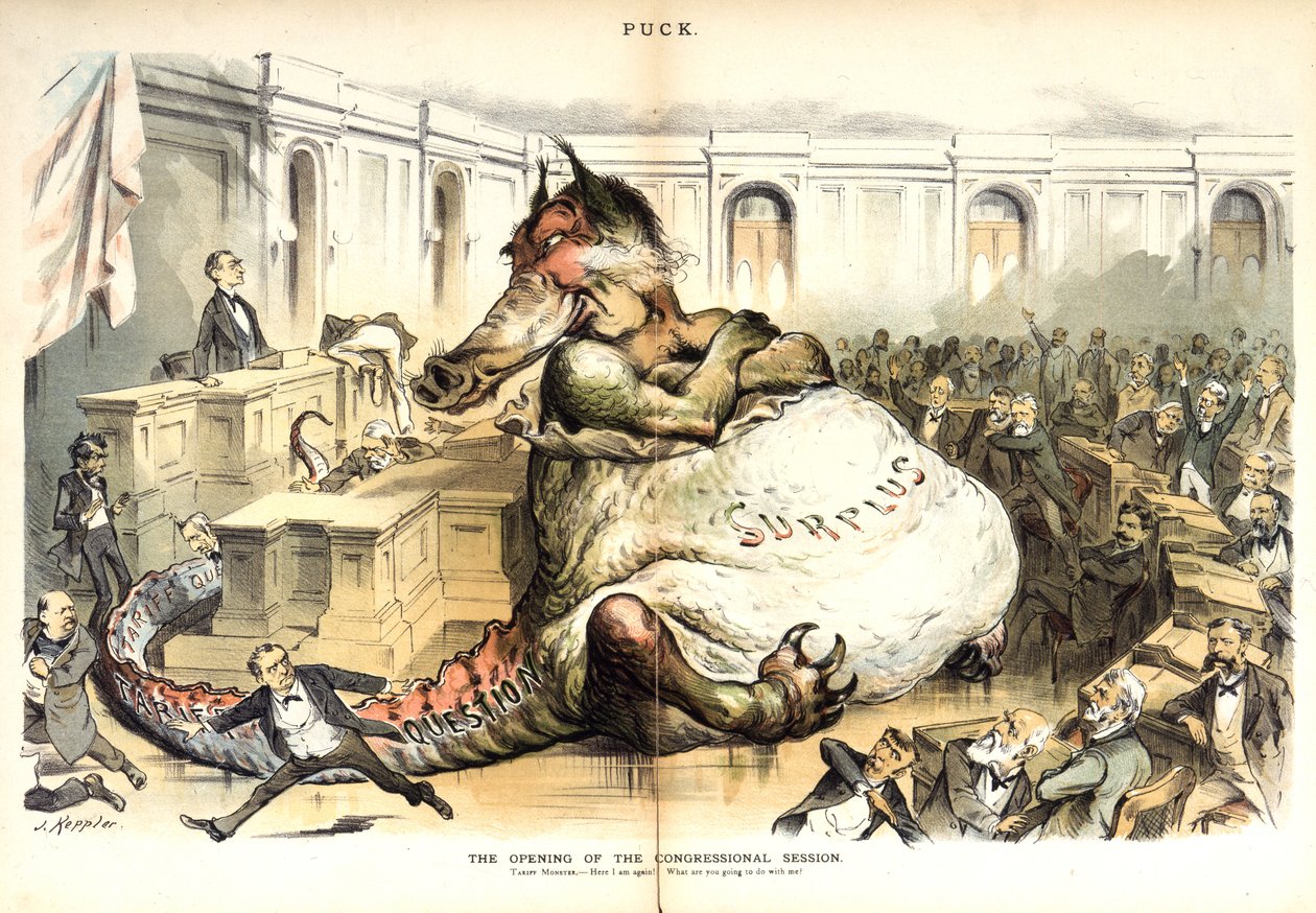 A abertura da sessão do congresso, 1887 de Joseph Keppler