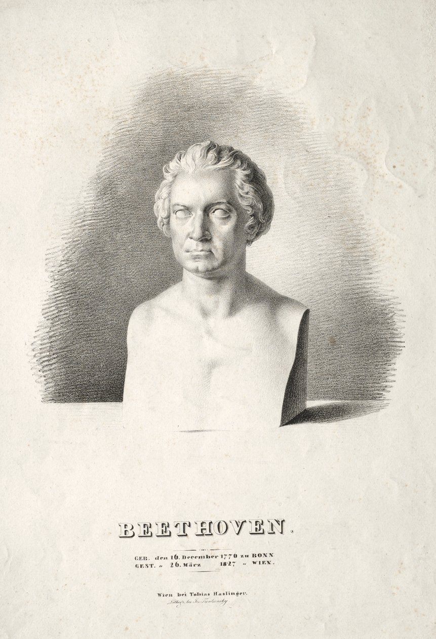 Busto de Ludwig van Beethoven. de Joseph Kriehuber