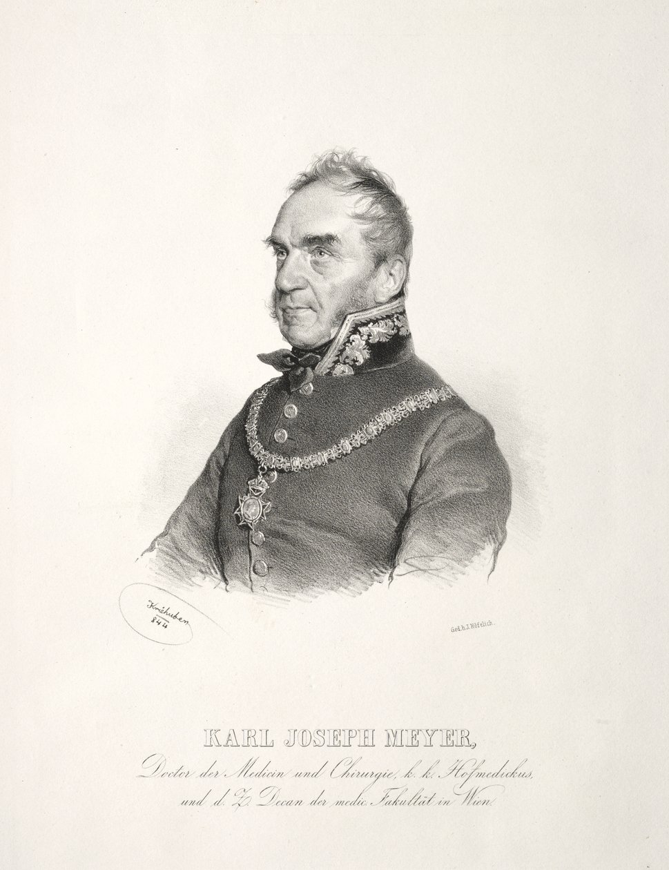 Retrato do Dr. Karl Joseph Meyer de Joseph Kriehuber