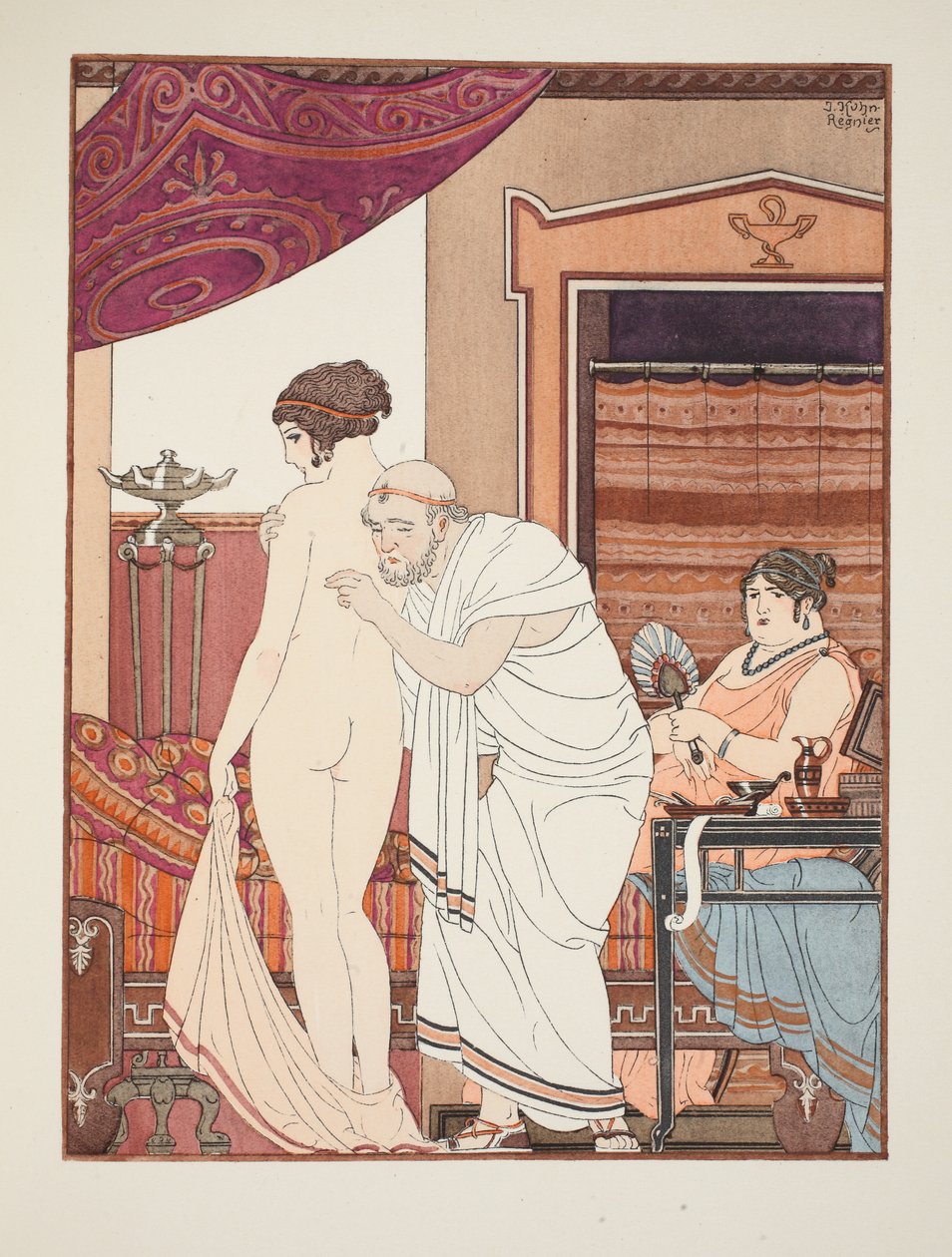 Sons no peito, ilustração de &39;The Works of Hipócrates&39;, 1934 de Joseph Kuhn Regnier