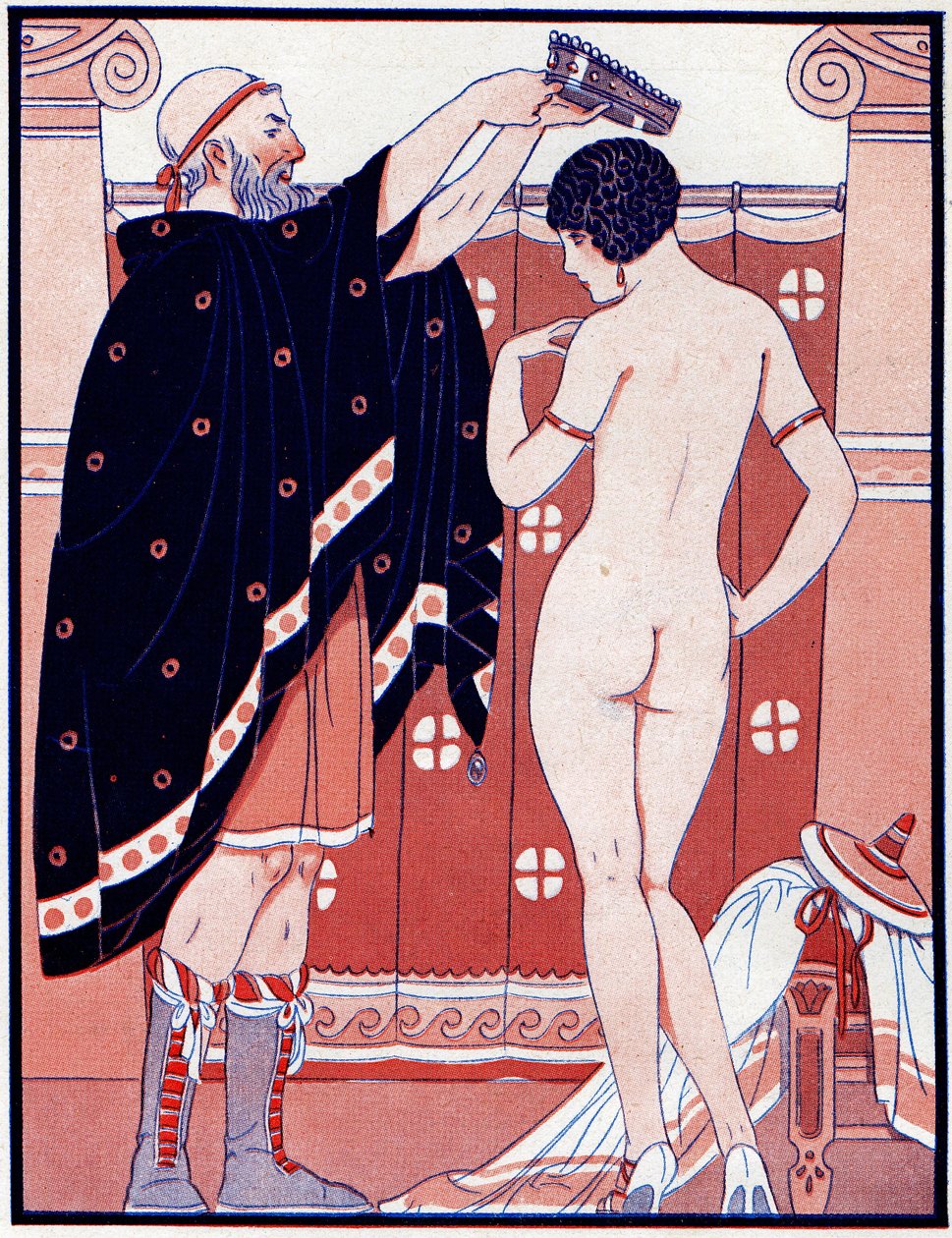 Três prêmios femininos - Prêmio de beleza - ilustração de la Vie Parisienne, 1929 de Joseph Kuhn Regnier