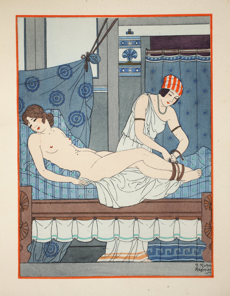 Amarrando as pernas juntas, ilustração de &39;The Works of Hippocrates&39;, 1934 de Joseph Kuhn Regnier