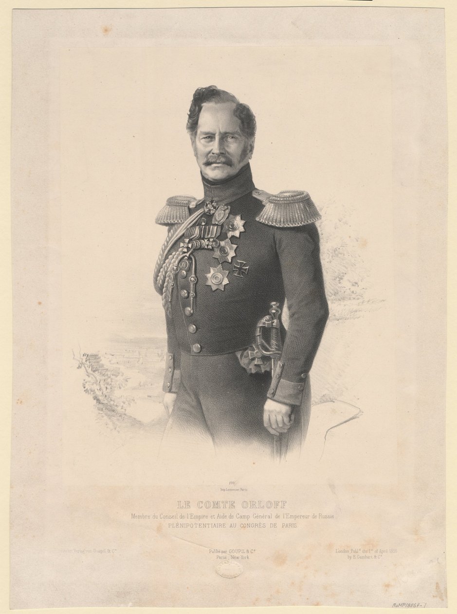 Retrato do Conde Alexey Fyodorovich Orlov 1787-1862 de Joseph Lemercier