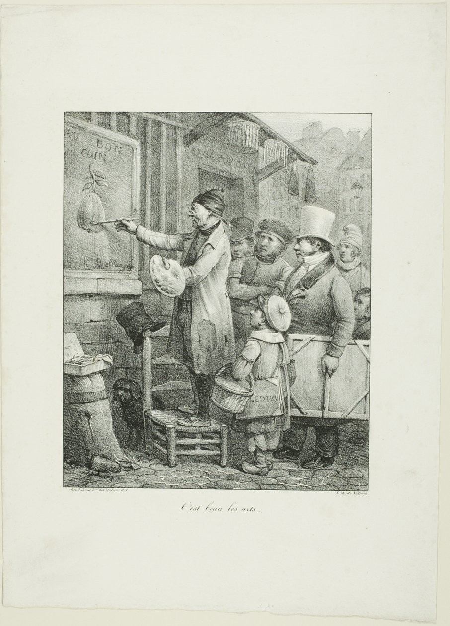Quão belas são as artes, de Croquis Lithographiques... 1823 de Joseph Louis Hippolyte Bellange
