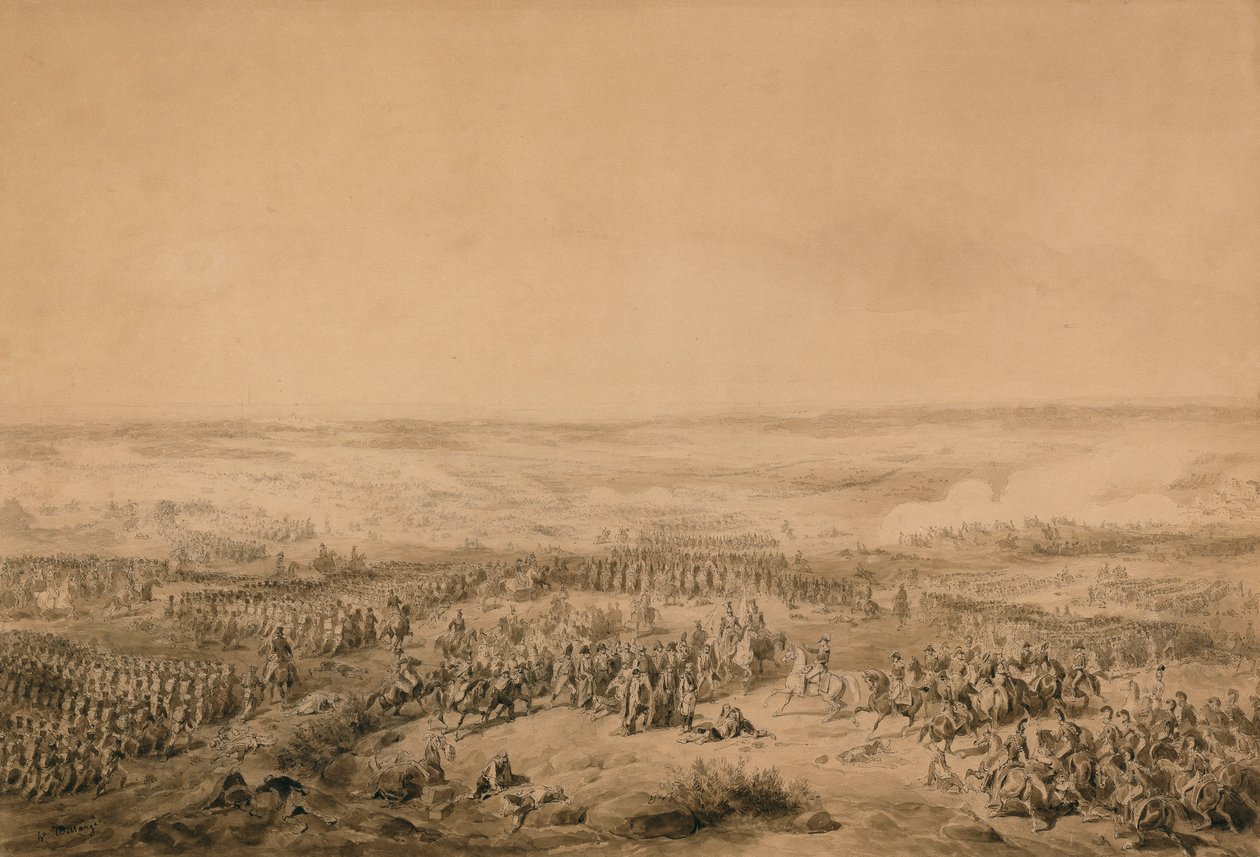 A Batalha de Ocana, c.1844 de Joseph Louis Hippolyte Bellange