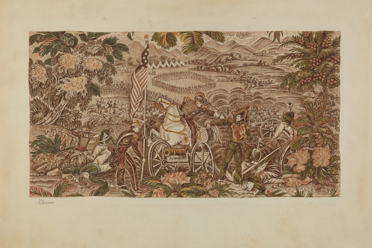Historical Printed Textile, c. 1939. de Joseph Lubrano