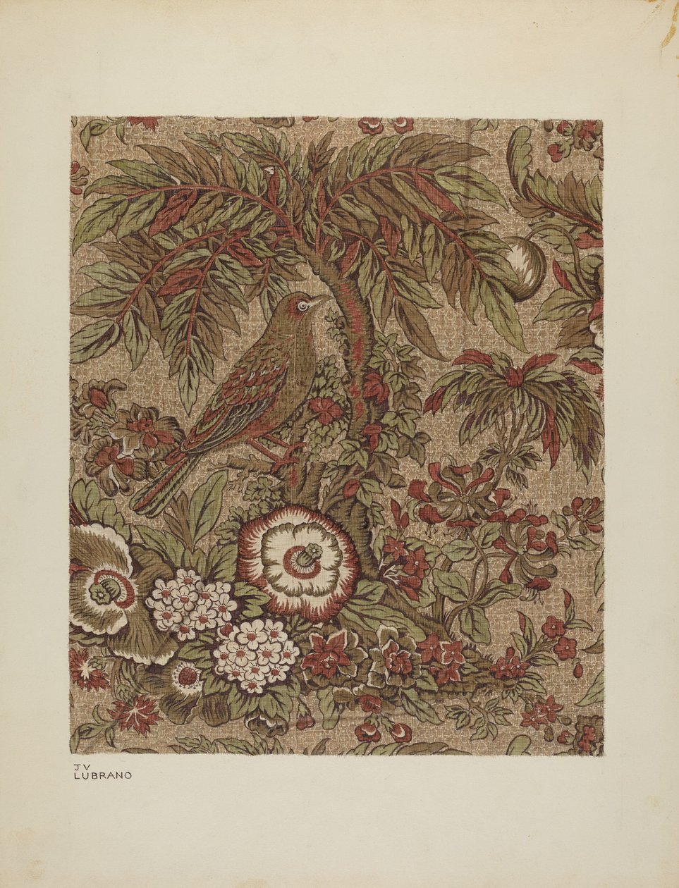 Algodão estampado Chintz, c. 1940. de Joseph Lubrano
