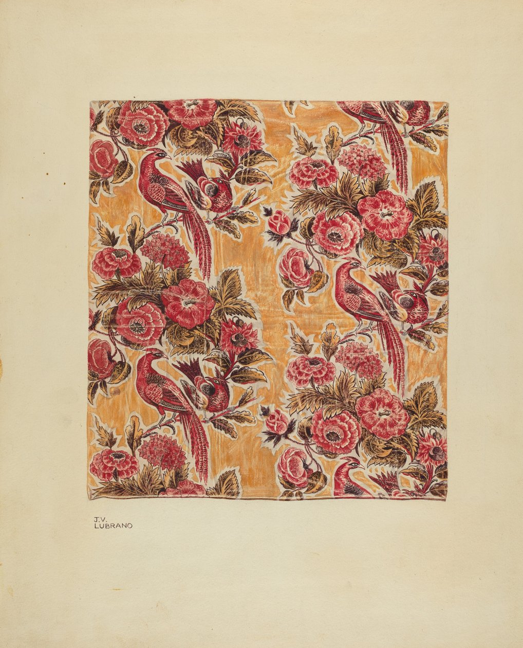 Chintz Esmaltado Amarelo, c. 1939. de Joseph Lubrano