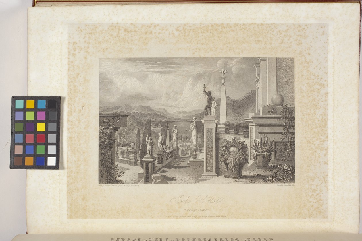 Isola Bella On The Lago Maggiore (gravura em papel india, chine collé) de Joseph Mallord William (after) Turner