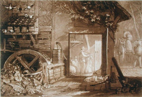 Penbury Mill, Kent, gravada por Charles Turner (1773-1857) publicada 1808 (gravura) de Joseph Mallord William (after) Turner