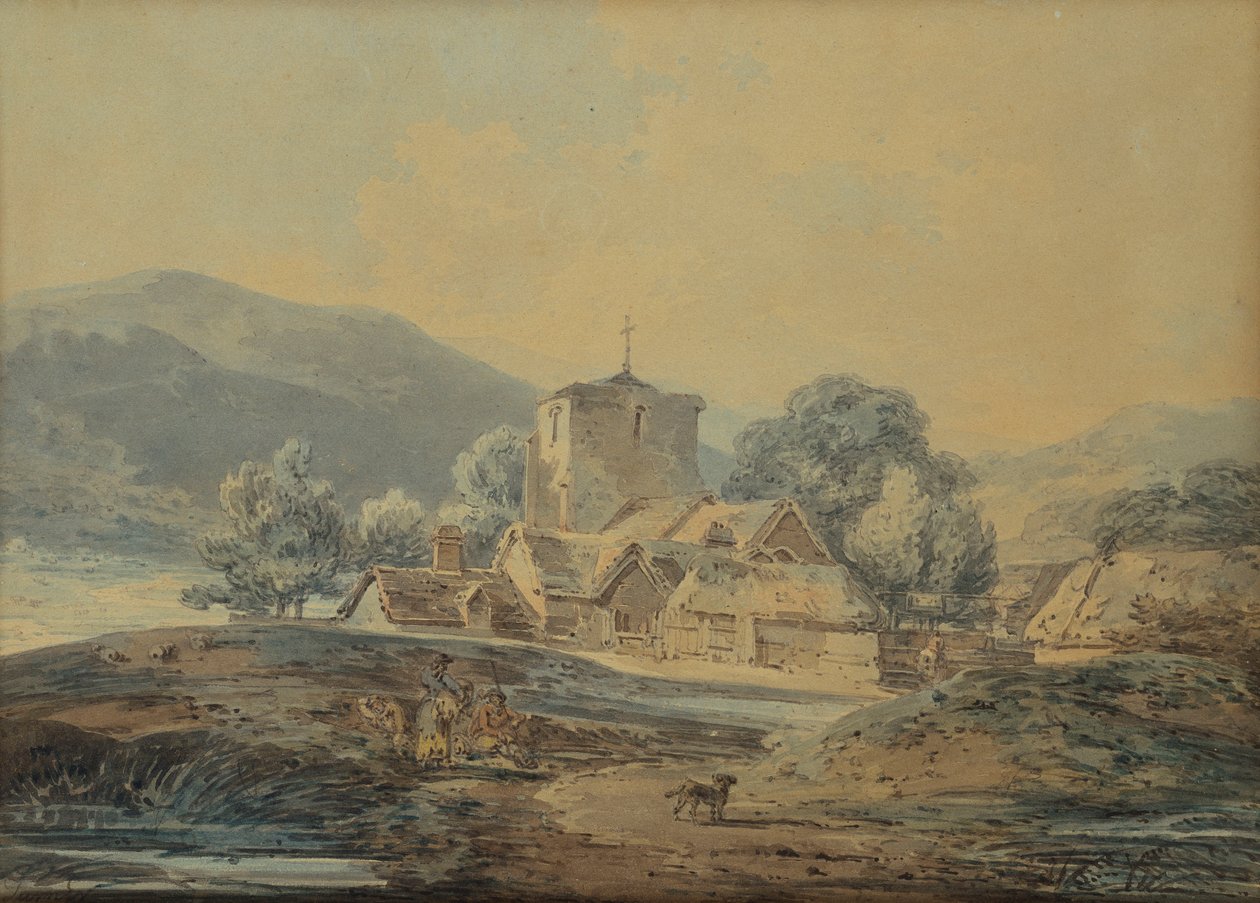Uma Igreja da Vila do País, c.1794 de Joseph Mallord William Turner
