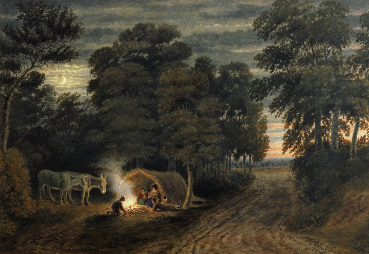 Um acampamento cigano de Joseph Mallord William Turner