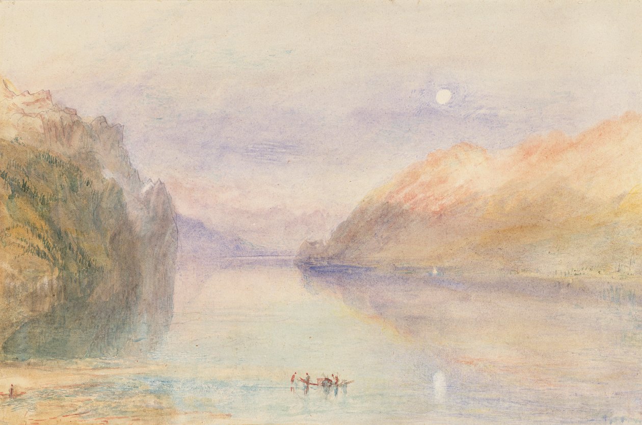 Um lago suíço, c.1841 (aguarela sobre papel) de Joseph Mallord William Turner