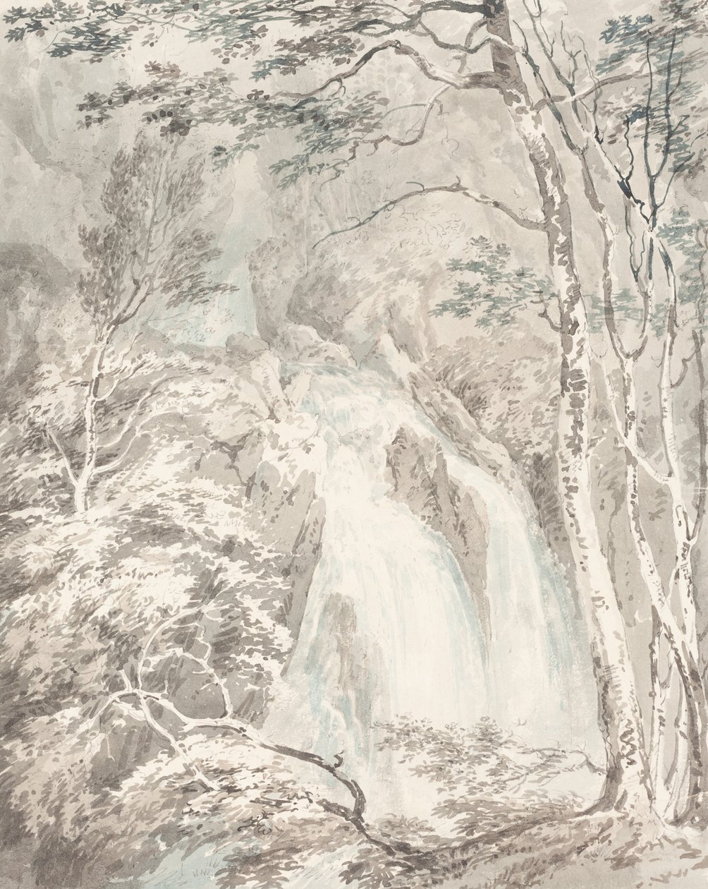 Uma cascata de Joseph Mallord William Turner