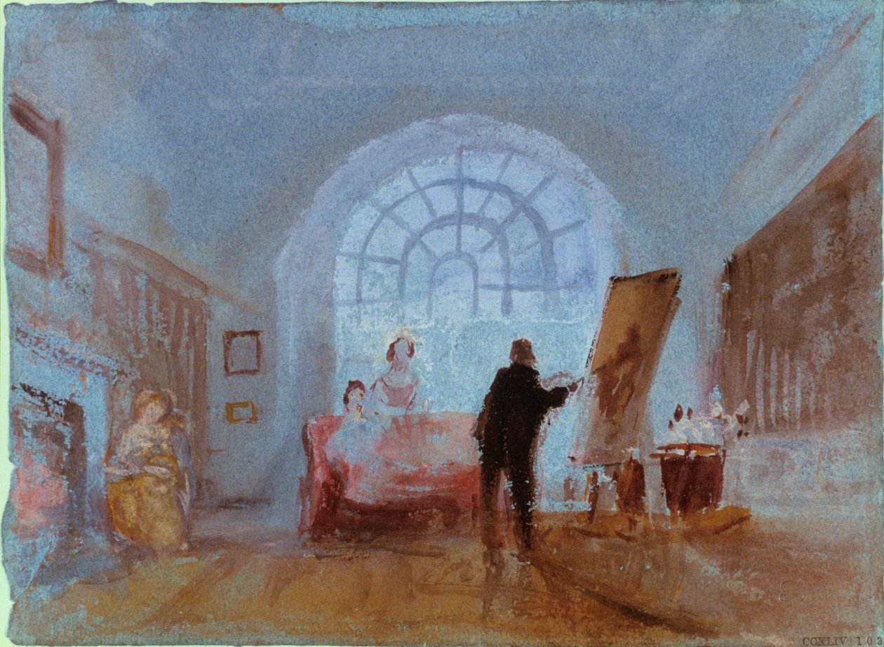 Artista que trabalha em um cavalete, 1828 de Joseph Mallord William Turner