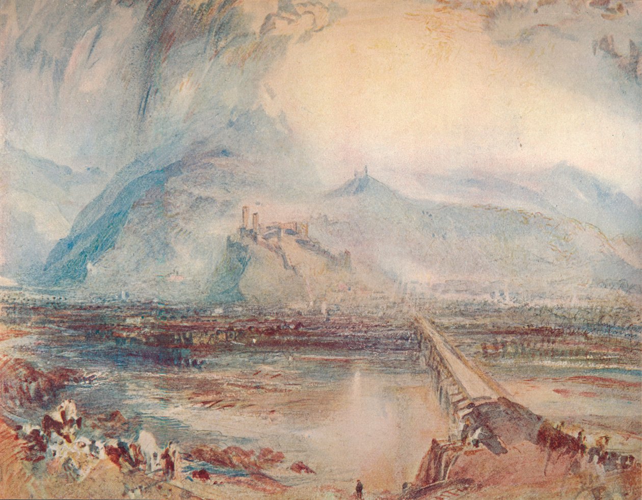 Bellinzona: da estrada para Locarno, 1909 de Joseph Mallord William Turner