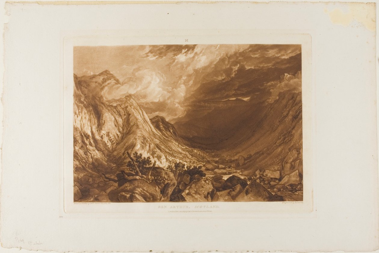 Ben Arthur, placa 69 do Livro de Estudos de Joseph Mallord William Turner