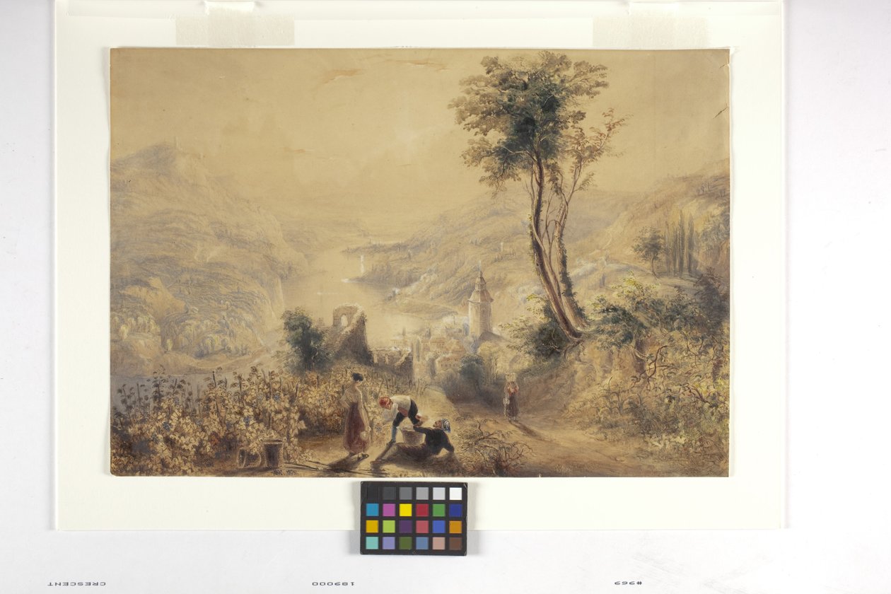 Berncastle (Oberwesel) (aguarela e guache em papel não branco) de Joseph Mallord William Turner