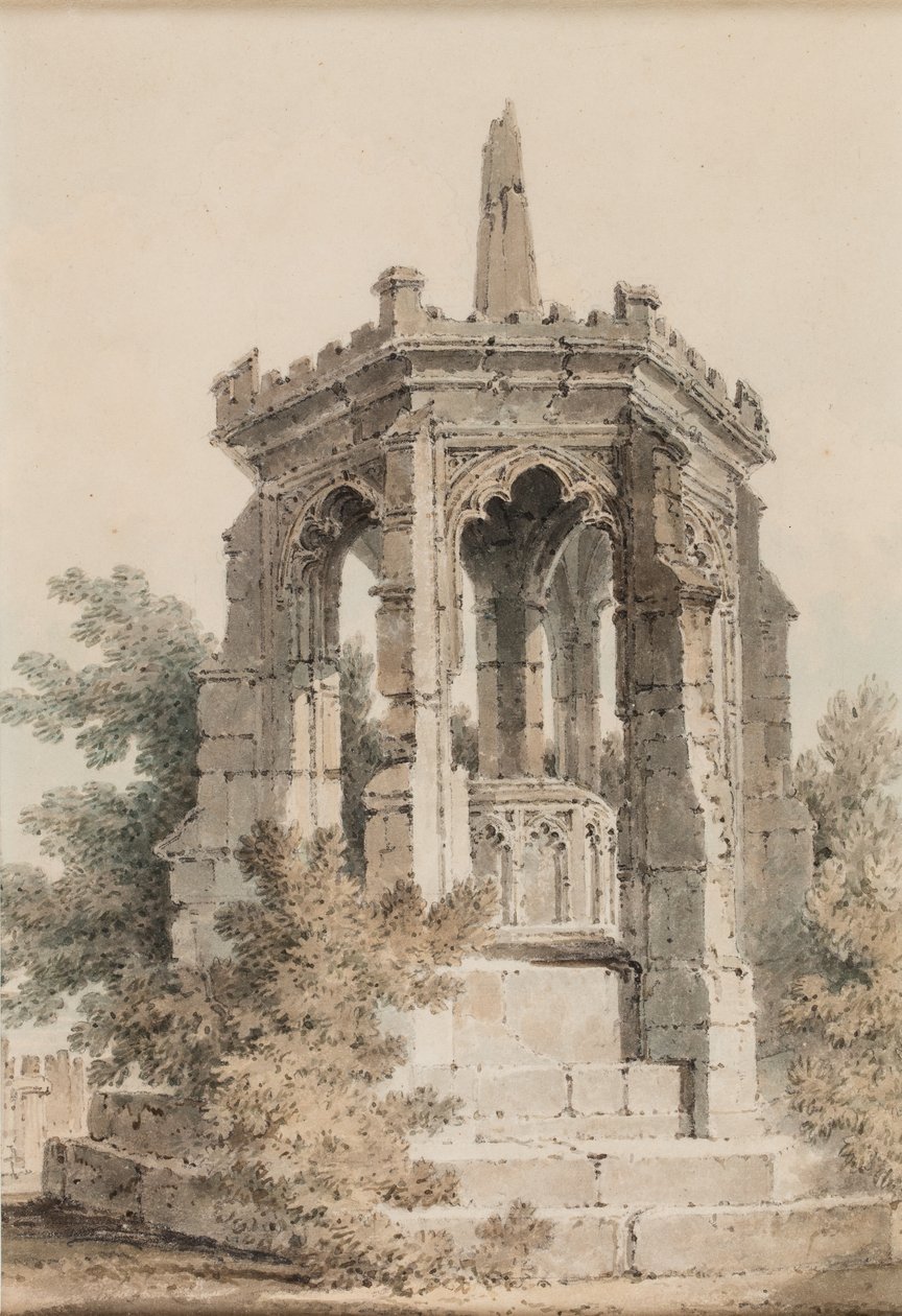 Blackfriars Cross, Hereford (Um Monumento) de Joseph Mallord William Turner