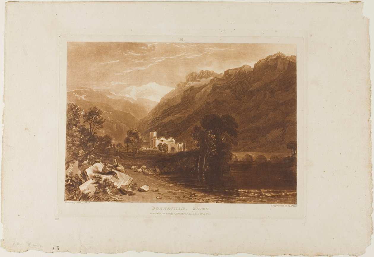 Bonneville, placa 64 do Liber Studiorum de Joseph Mallord William Turner