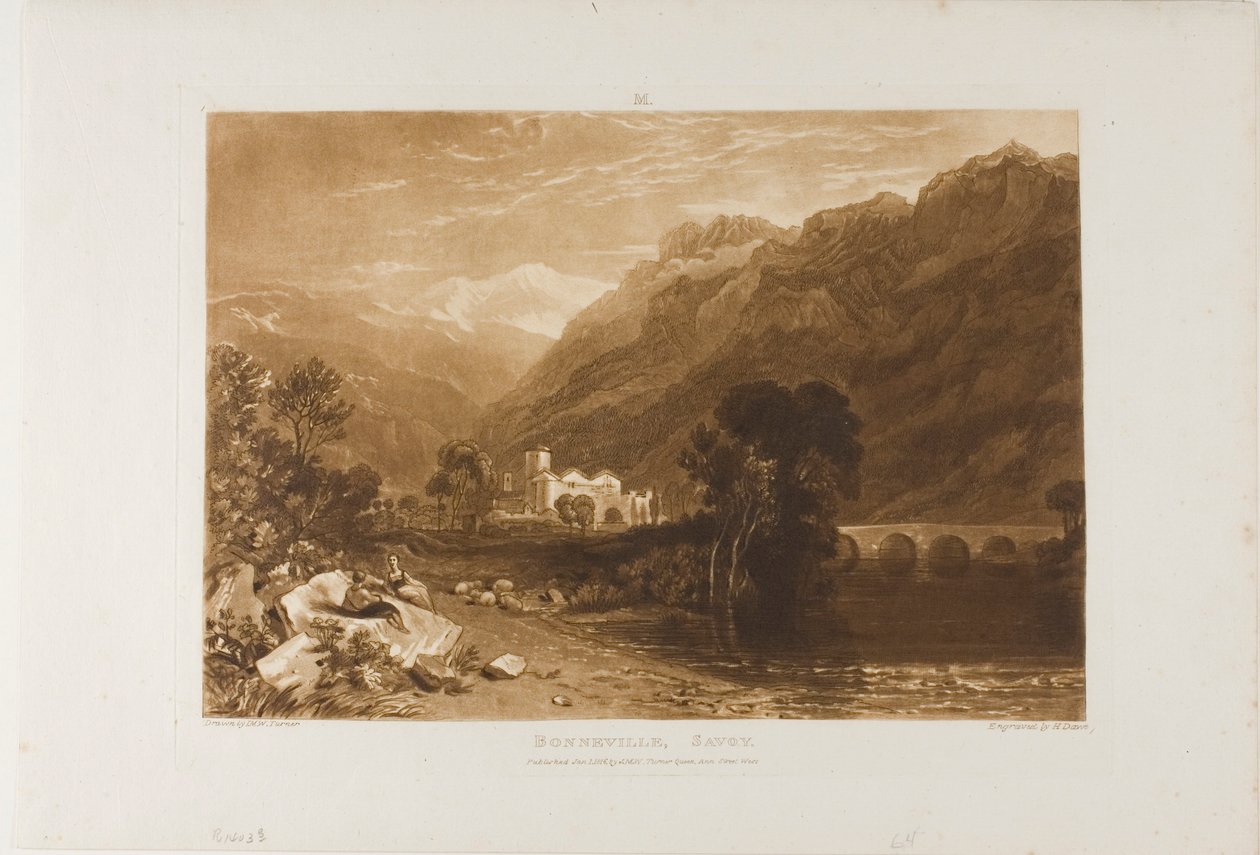Bonneville, placa 64 do Liber Studiorum de Joseph Mallord William Turner