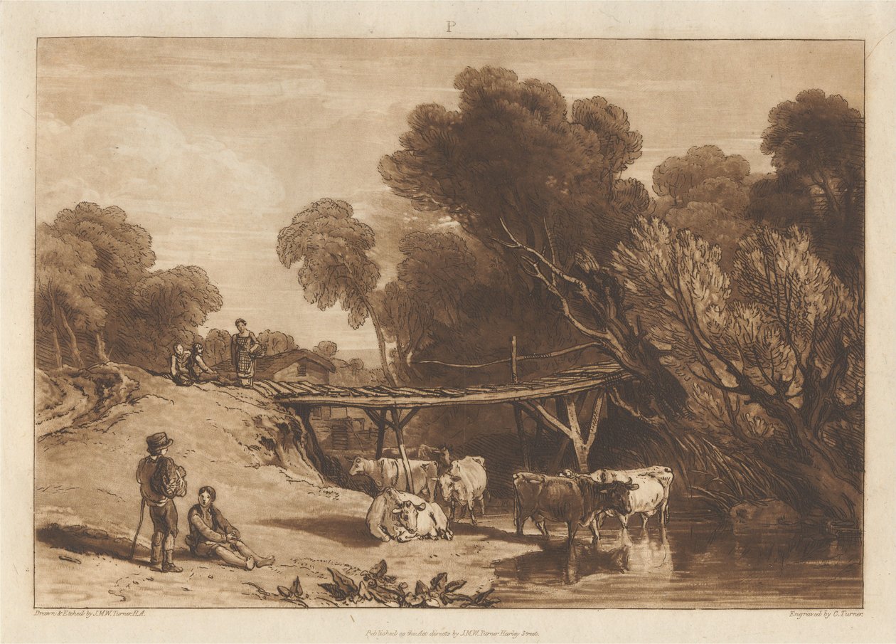 Ponte e vacas de Joseph Mallord William Turner