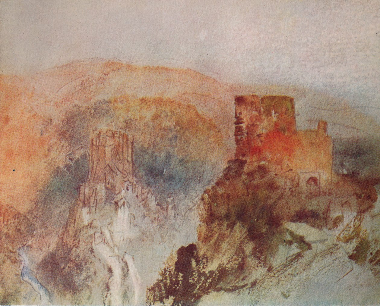 Burg Eltz e Trutz Eltz do Norte, 1840 de Joseph Mallord William Turner