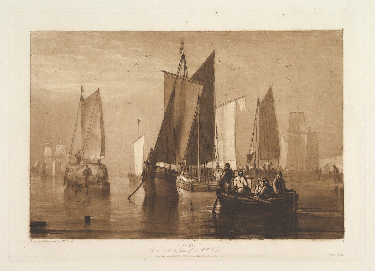 Calma, parte IX, prancha 44 de "Liber Studiorum" de Joseph Mallord William Turner