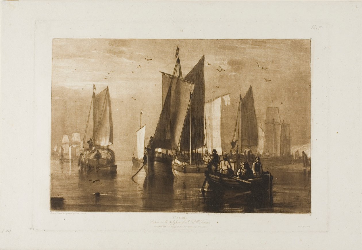 Calma, placa 44 do Livro de Estudos de Joseph Mallord William Turner
