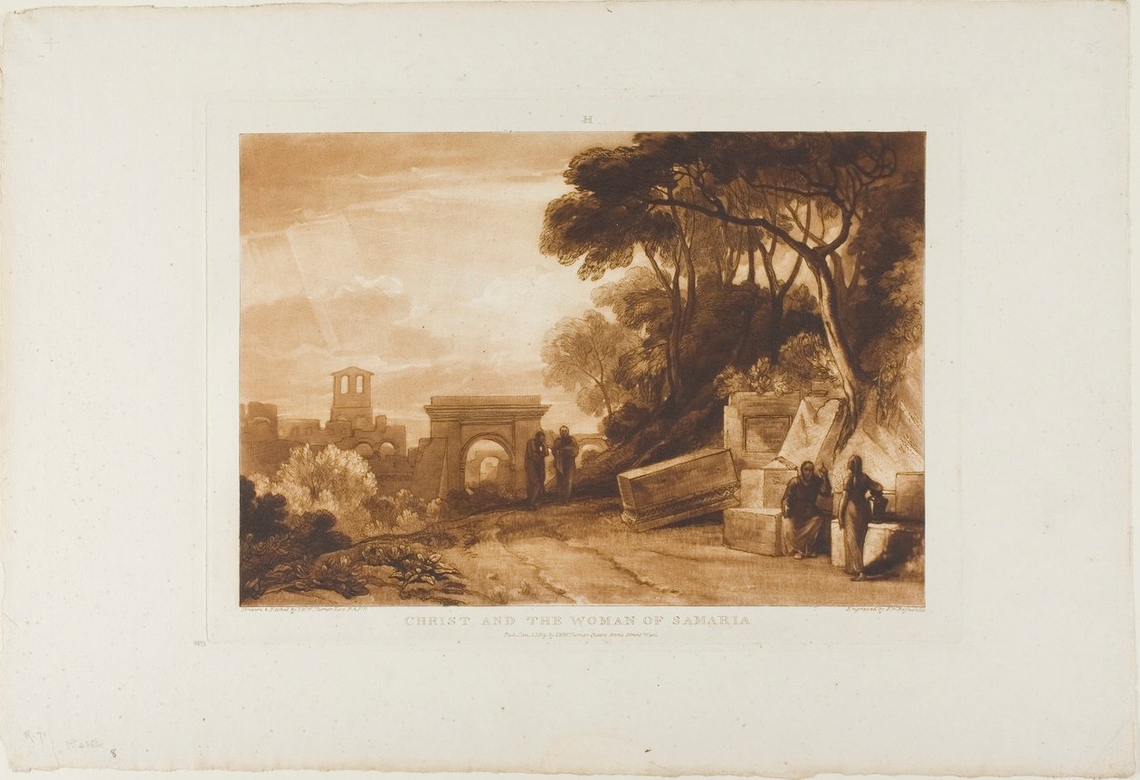 Cristo e a Mulher de Samaria, placa 71 do Liber Studiorum de Joseph Mallord William Turner