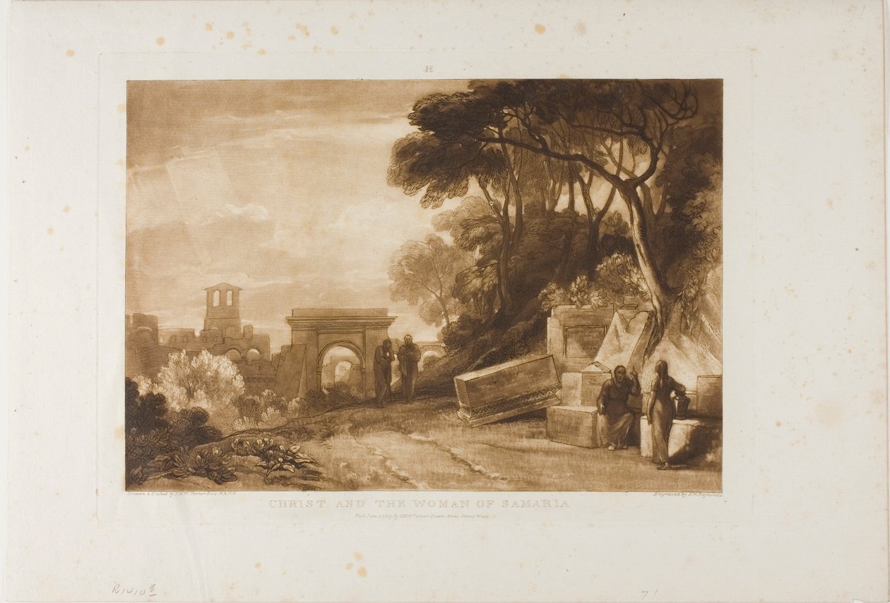 Cristo e a Mulher de Samaria, placa 71 do Liber Studiorum de Joseph Mallord William Turner