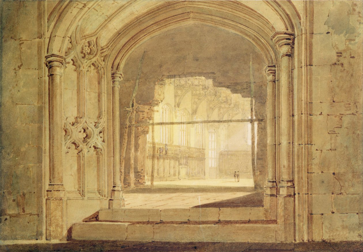 Christchurch Hall, Oxford, c.1800 (aquarela sobre papel) de Joseph Mallord William Turner