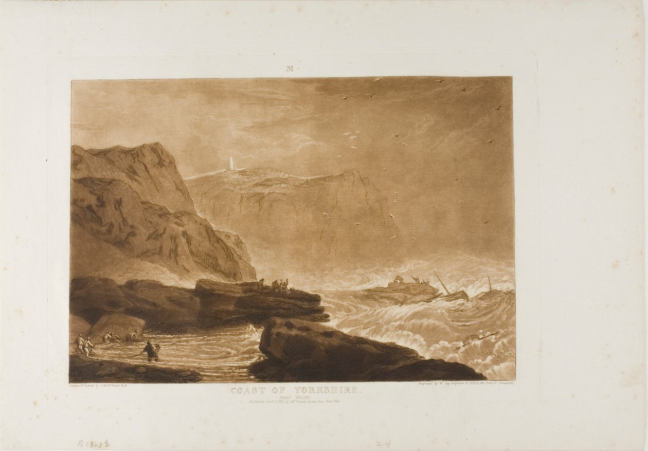Costa de Yorkshire, placa 24 do Liber Studiorum de Joseph Mallord William Turner