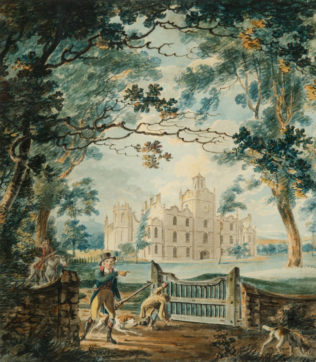 Cote House, perto de Bristol, 1792 (wc e caneta no papel) de Joseph Mallord William Turner