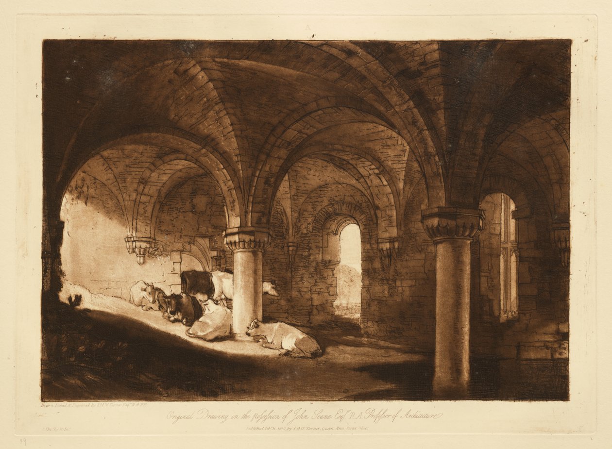 Cripta da Abadia de Kirkstall de Joseph Mallord William Turner