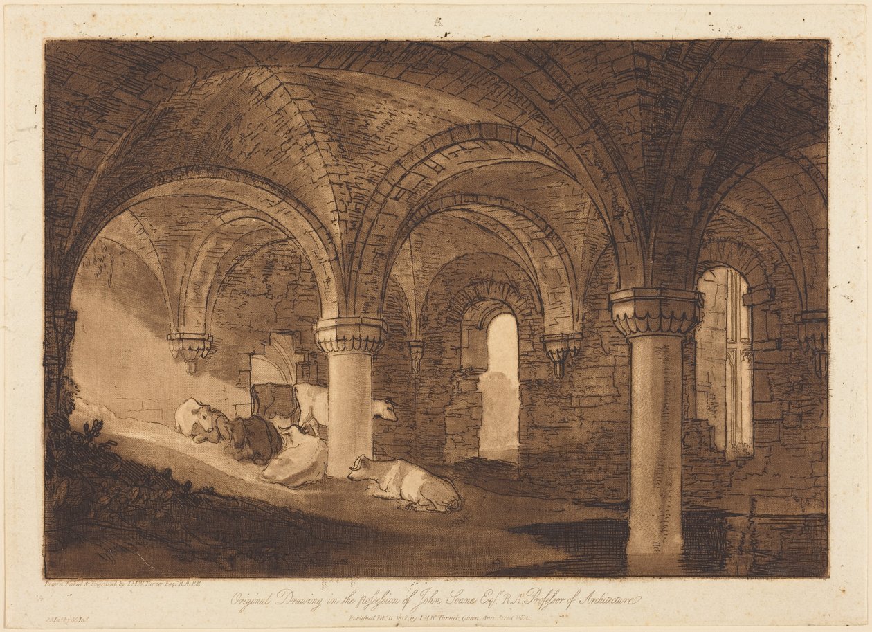 Cripta da Abadia de Kirkstall de Joseph Mallord William Turner