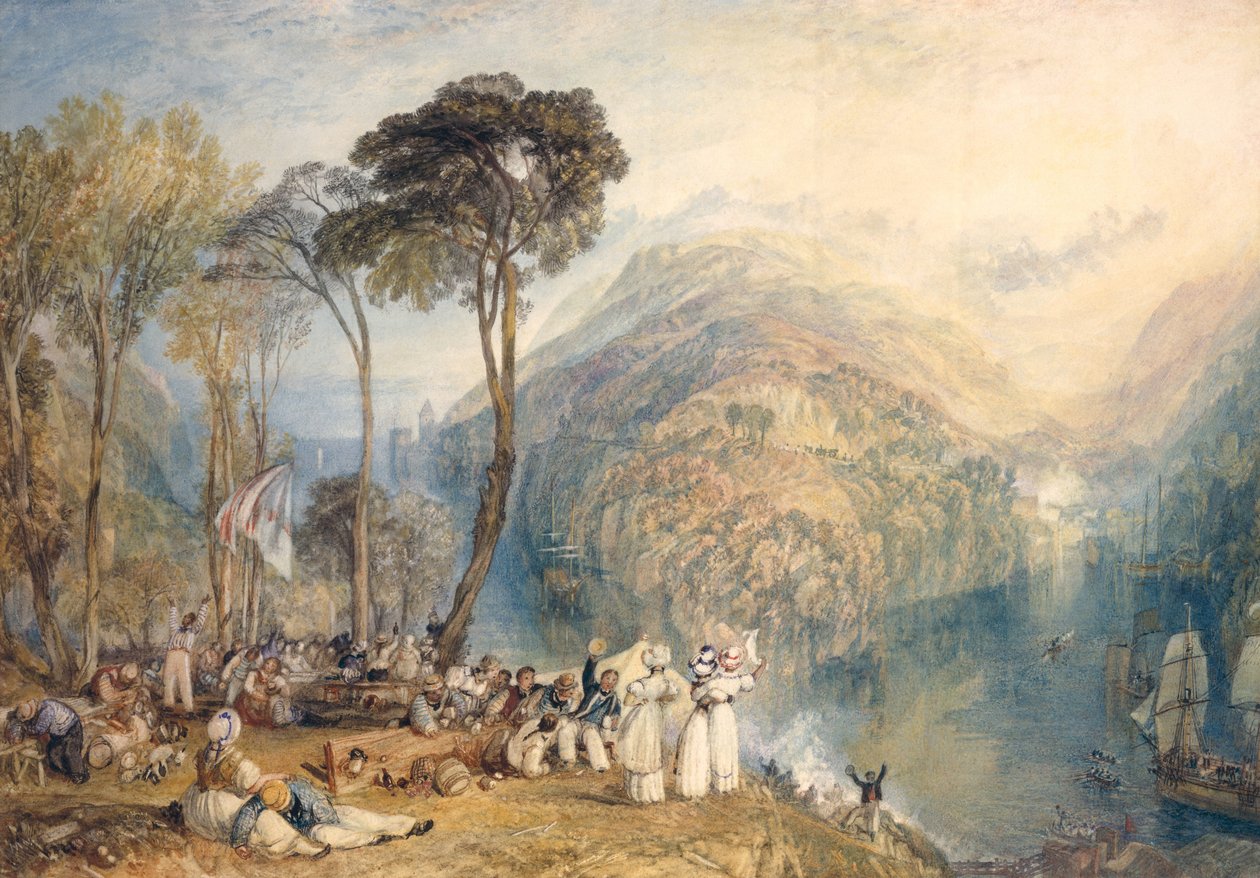 Dartmouth Cove (wc no papel) de Joseph Mallord William Turner
