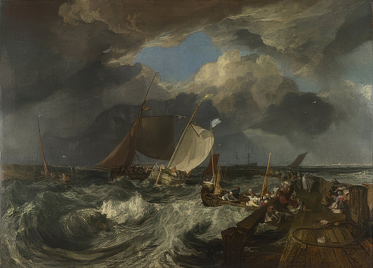 O quebra-mar de Calais. 1803 de Joseph Mallord William Turner