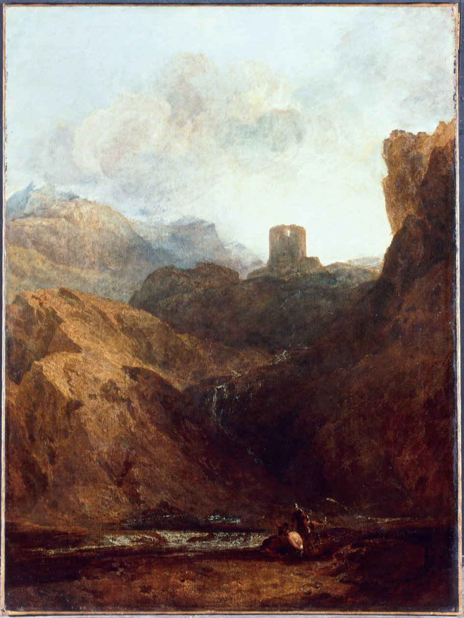 Castelo de Dolbadern, Norte do País de Gales ... (pintura sobre tela) de Joseph Mallord William Turner