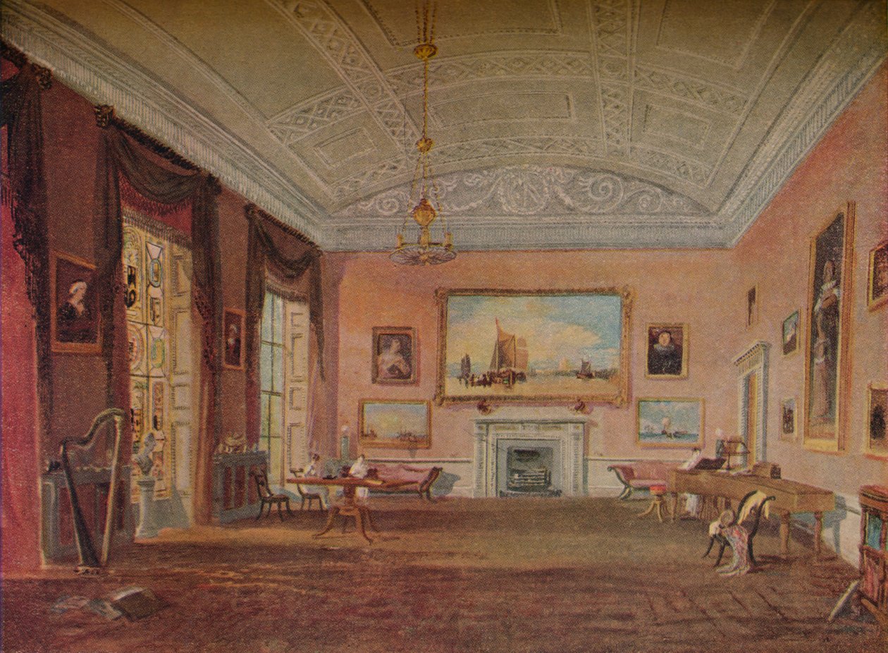 Sala de desenho, Farnley, 1818 de Joseph Mallord William Turner