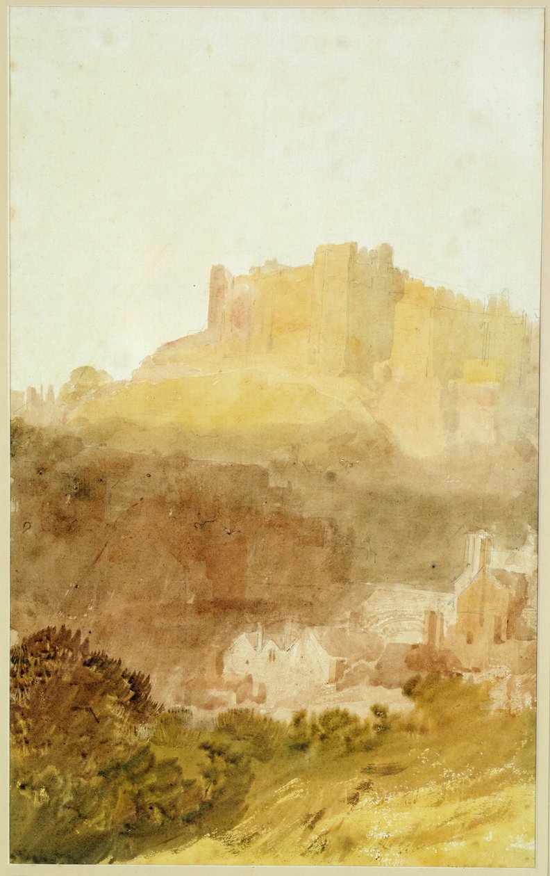 Castelo de Durham (aquarela sobre papel) de Joseph Mallord William Turner