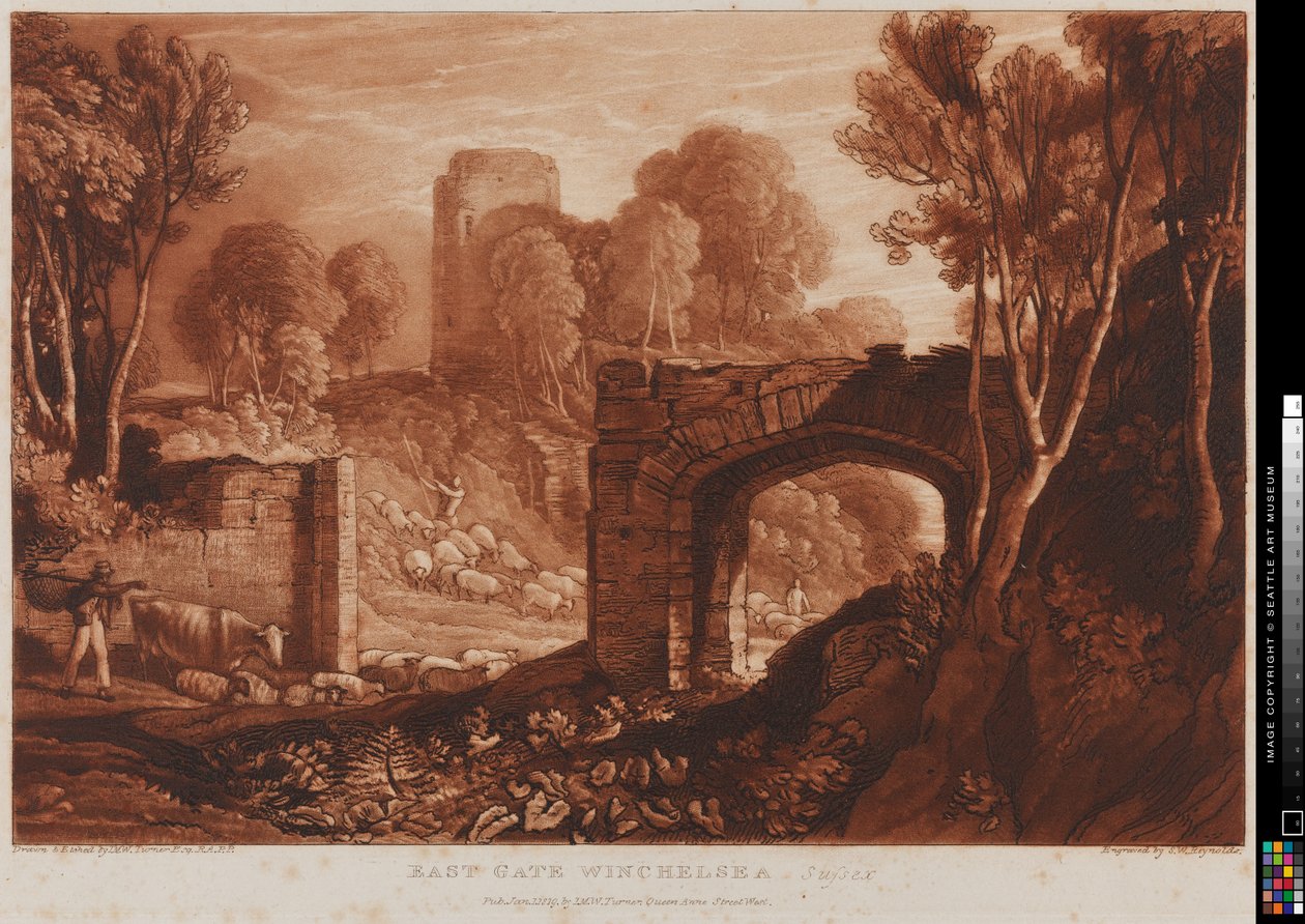 East Gate Winchelsea, Sussex de Joseph Mallord William Turner
