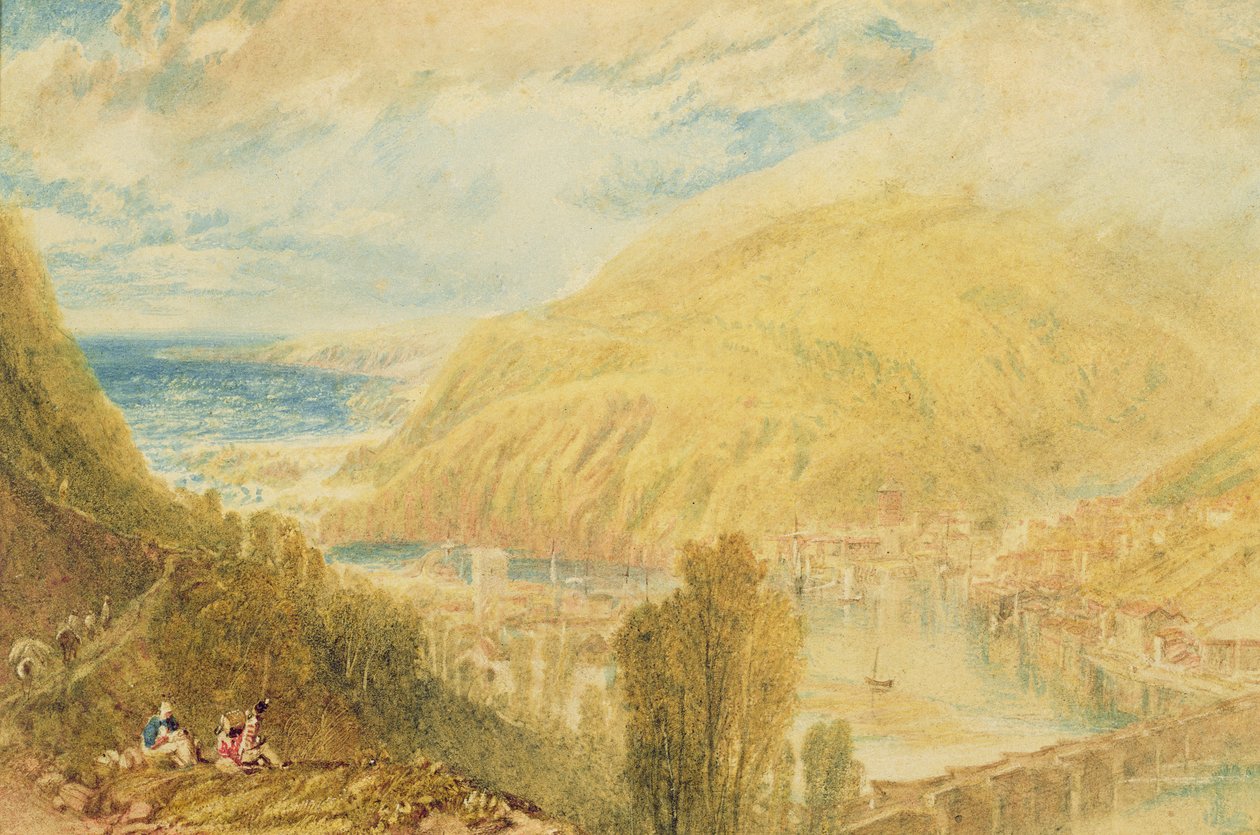 East e West Looe, Cornualha, c.1816 (aguarela sobre papel) de Joseph Mallord William Turner